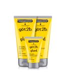 Got2B Glued Styling Spiking Hair Gel 2-6oz tubes + 1 Travel 1.25oz tube - Buy Online on SooperMarket.com