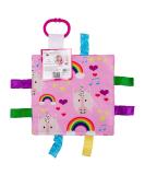 Baby Jack & Co 8x8  Unicorn Lovey Tag Toys for Babies - Baby Crinkle Toys - Crinkle Toys for Baby - Soft & Safe - Learn Shapes & Colors - Ideal Baby Toy - BPA Free w/ Stroller Clip - Buy Online on SooperMarket.com
