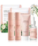 Hydrating Facial Skin Care Sets for Women & Teens | Camellia Skin Care Routine Kit - Toner Serum Lotion Cleanser & Mask - Buy Online on SooperMarket.com