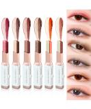 LOKFAR 12 Colors Glitter Eye-shadow Stick Set, Two-Tone Shimmer Gradient Eyeshadow Stick Double Colors Eyeshadow Stick Waterproof Glitter Eye Stick Eyeshadow Pen for Women Eye Makeup (6 Pcs) - Buy Online on SooperMarket.com