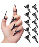 10 Pieces Retro Metal Finger Claws Rings Set - Gothic Punk Nail Armor for Cosplay & Parties (Black - Buy Online on SooperMarket.com