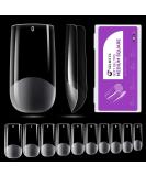 Gelike EC Medium Square Nail Tips - 240 PCS Full Cover Gel X Nail Tips Pre-Etched for Nail Extensions | Medium Square Shape with PMMA Resin Clear False Nails | Press On Nails in 10 Sizes - Buy Online on SooperMarket.com