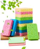 12-Count Non-Scratch Compressed Cellulose Kitchen Sponges - Natural Dish Sponge with Funny Cut-Outs for Kids - Multicolor - Buy Online on SooperMarket.com