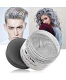 Silver Gray Hair Wax Pomades 4.23 oz - Natural Hair Coloring Wax Material Disposable Hair Styling Clays Ash for Cosplay Party (Silver Gray) 4.23 Ounce (Pack of 1) #04 Silver Gray - Buy Online on SooperMarket.com