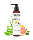PURA D OR Vitamin C Face Wash 8 Oz | Antioxidant Rich Brightening Cleanser | Hydrating & Gentle | Sulfate & Paraben Free | For All Skin Types - Buy Online on SooperMarket.com