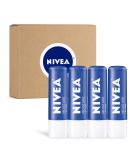 NIVEA Moisture Lip Care Balm Stick with Shea Butter, Jojoba Oil & Avocado Oil 0.17 Oz (Pack of 4) - Buy Online on SooperMarket.com