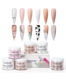 Saviland 6 Colors Acrylic Nail Kit - Professional Acrylic Powder Set for Strong Acrylic Nails - Basic Nudes Color Palette - 6x15g - Buy Online on SooperMarket.com