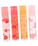 4pcs Fruit Lip Balm & Gloss - Moisturizing Lip Protectors | Transparent Lipstick - International Shipping Available - Buy Online on SooperMarket.com
