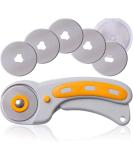 WA Portman 45mm Rotary Cutter Set with Safety Lock and 5 SKS-7 Steel Blades - Sewing Fabric Cutter Wheel Kit - Buy Online on SooperMarket.com