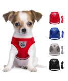 LOOK ANDE HOUSE Reflective Soft Padded Dog Dishes for Small Dogs & Cats - Air-Mesh Design with Leash - XS Red (Chest 24-27cm) - Buy Online on SooperMarket.com