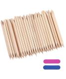 200 Pieces Orange Wooden Sticks & Double-Sided Rosewood Nail Files - Premium Manicure Tools for Nail Care - Buy Online on SooperMarket.com