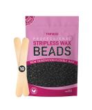 TRINIDa Charcoal Hard Wax Beads 1kg with 10 Applicators - Gentle Hair Removal for Full Body, Facial, and Legs - Painless Wax Beads for Women and Men - Buy Online on SooperMarket.com