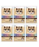 Epielle Cheetah Character Skincare Sheet Masks | Animal Spa Mask | -For All Skin Types |spa gifts for women  Spa Gift  Birthday Party Gift for her kids  Spa Day Party  Girls Night  Slumber party  Stocking Stuffers | 6 co... - Buy Online on SooperMarket.com