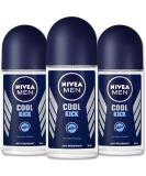Nivea for Men Cool Kick Anti-Transpirant Deodorant ROLL-ON 50 ML / 1.7 OZ (PACK OF 3) Coolkick 3 - Buy Online on SooperMarket.com