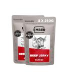 Ember Snacks Biltong - Chilli Beef Snack (2x250g) | High Protein Snack | Made from British & Irish Beef - Buy Online on SooperMarket.com