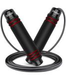 Bluchar jump rope speed rope adjustable with skin -friendly foam handles length adjustable slippery and ideal for fitness & endurance & jumping suitable for children and adults red - Buy Online on SooperMarket.com