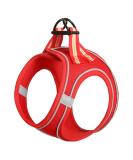 Buy Heele Small Soft Dog Dishes & Air Mesh Adjustable Harness - Safe Control for Walking Running Training - Reflective Red XS - Buy Online on SooperMarket.com