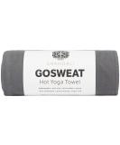 GoSweat Non-Slip Hot Yoga Towel by Shandali with Super-Absorbent Soft Suede Microfiber in Many Colors, for Bikram Pilates and Yoga Mats. Gray Standard - 26.5 x 72 - Buy Online on SooperMarket.com