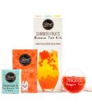Summer Fruit Bubble Tea Kit | Fruit Boba Tea Set Includes Peach Syrup Strawberry Popping Boba Tea Bag and Paper Straw | by THE TEASHED Summer Fruits - Buy Online on SooperMarket.com