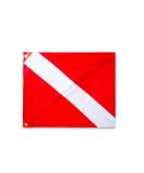 Dive Flag with Removable Stiffening Pole - 20 x 24 for Scuba Diving Spearfishing Freediving | Use with Float, Buoy, Boat, Flagpole | US Legal Size Diver Down Boat Flag - Buy Online on SooperMarket.com