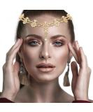 Head Chain Jewelry Headpiece Rhinestone Head Jewelry Wedding Headband Chain Headpiece Bohemian Style Rhinestone Headband Diamond Head Chain Hair Accessories for Women Girls Hair Decoration (Gold) - Buy Online on SooperMarket.com