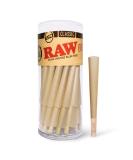 RAW Cones Classic King Size | 50 Pack | Natural Pre Rolled Rolling Paper with Tips & Packing Tubes Included - Buy Online on SooperMarket.com