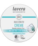 Lavera base sensitive all -purpose cream - intensive care for dry skin - organic aloe vera & almond oil - moisturizing - vegan - 150 ml - Buy Online on SooperMarket.com