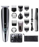 Hatteker Men's 5 in 1 Grooming Kit - Cordless Waterproof Hair Clipper, Beard Trimmer, Mustache Trimmer, Body Groomer, Nose and Ear Trimmer - Professional Men's Hair Trimmer - Buy Online on SooperMarket.com