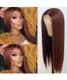 QD-Tizer 22 Reddish Brown Lace Front Wig - Long Straight, Heat Resistant, Glueless for Fashion - Buy Online on SooperMarket.com