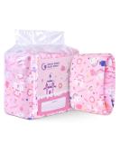 Landofgenie Adult Diapers - Pink Printed Medium Size (28-38) - 10 Pieces - Comfortable Nighttime Underwear for Adults - Buy Online on SooperMarket.com