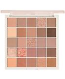 Nude Pink Brown Eyeshadow Palette - 25 Colors, Matte & Shimmer, Highly Pigmented, Hypoallergenic Eye Makeup - Oatmeal Milk Tea - Buy Online on SooperMarket.com