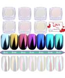 PrettyDiva Chrome Nail Powder - 7 Colors Pearl Chrome Nails Powder Aurora Mica Powder Pigment Set, Metallic Nail Powder Mirror Effect White Chrome Powder Iridescent Nails Powder Manicure Pigment pearls chrome - Buy Online on SooperMarket.com
