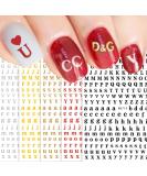JMEOWIO Letters Nail Art Stickers Decals - 8 Sheets Self Adhesive English Alphabet Design for DIY Nail Decoration | Women Girls - Buy Online on SooperMarket.com