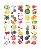 Everjoy Realistic Temporary Tattoos - 41 Watercolor Fruits Designs, 20 Pcs, Waterproof for Kids - Buy Online on SooperMarket.com