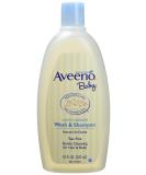 Aveeno Baby Wash and Shampoo 18 Fl. Oz - Pack of 2 | Gentle Cleansing for Baby's Skin and Hair - Buy Online on SooperMarket.com