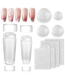 EBANKU 2PCS Clear Nail Stamper Set with Scrapers - Double Sided Silicone Jelly Stampers for Manicure - Buy Online on SooperMarket.com