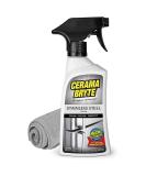 Cerama Bryte 16 oz Stainless Steel Appliance Cleaner & Polish Spray with Mineral Oil + Microfiber Cloth - Buy Online on SooperMarket.com