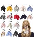 Hair Accessories with Bow 16 Style Hair Ties 2 in 1 Seamless Elastic Hair Rubber Bands Elastic Floral Ribbon Hair Scrunchie for Women's Ponytail Holders Girls(16PCS-01) - Buy Online on SooperMarket.com