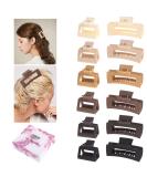 Alemaky 12 Pack Square Claw Clips Big and Small Neutral Rectangle Hair Claw Clips Non-slip Matte Large Hair Clips for Women Strong Hold jaw clip for Thick Thin Hair - Buy Online on SooperMarket.com