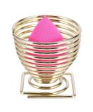 AYNEFY Cosmetic Puff Stand - Dual Type Makeup Sponge Blender Holder Rack | Gold Square Base | Beauty Tool for All Makeup Sponges - Buy Online on SooperMarket.com