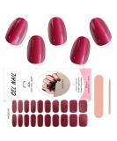 Kalolary Red Gel Nail Strips for Mother s Day | Glaze Brown Full Wrap Nail Polish Stickers | Aurora Nail Wraps | Long-Lasting Salon Quality | Includes Nail File & Wood Stick | UV/LED Lamp Required - Buy Online on SooperMarket.com