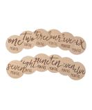Kate & Milo Baby Monthly Milestone Marker Discs, Reversible Photo Props, Baby Growth and Pregnancy Growth Cards, Wooden Wooden Milestone Discs - Buy Online on SooperMarket.com