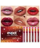evpct 6Pcs Matte to Glitter Liquid Lipstick Long Lasting Lip Set Kit,6 Color Diamond Shiny Dark Red Pink Purple Glitter Sparkly Glossy Metallic Shimmer Sparkle Waterproof Lipstick Lip Gloss for Women 6 Count (Pack of 1) Se - Buy Online on SooperMarket.com