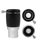 Astromania 1.25 3-Elements 2X TeleXtender Premium Barlow Lens - Apochromatic Barlow Lens for Excellent Image Quality - Buy Online on SooperMarket.com