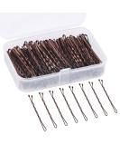 150 Pieces Bobby Pins Hair Clips Hair Grips Kirby Grips for Women Hair Styling Pins with Storage Box (Brown) - Buy Online on SooperMarket.com