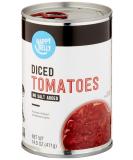 Amazon Brand - Happy Belly Diced Tomatoes, No Salt Added, 14.5 Ounce - Buy Online on SooperMarket.com