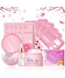 Cherry Blossom Skin Care Set - Complete Skincare Kits for Women & Girls | Japanese Skincare Gift Set with Serum Face Cream and Masks - Buy Online on SooperMarket.com