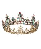 SWEETV Jeweled Baroque Queen Crown - Rhinestone Wedding Crowns and Tiaras for Women  Costume Party Hair Accessories with Gemstones Victoria 0.Multicolored - Buy Online on SooperMarket.com