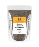 Manor Springs Organic Cracked Black Pepper - Coarse Ground (100g) - Buy Online on SooperMarket.com