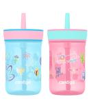 Contigo Leighton Kids Plastic Water Bottle Spill-Proof Tumbler with Straw for Kids Dishwasher Safe 14oz 2-Pack Blue Raspberry/Butterflies & Azalea/Llamas 2 Pack Blue Raspberry & Azalea - Buy Online on SooperMarket.com